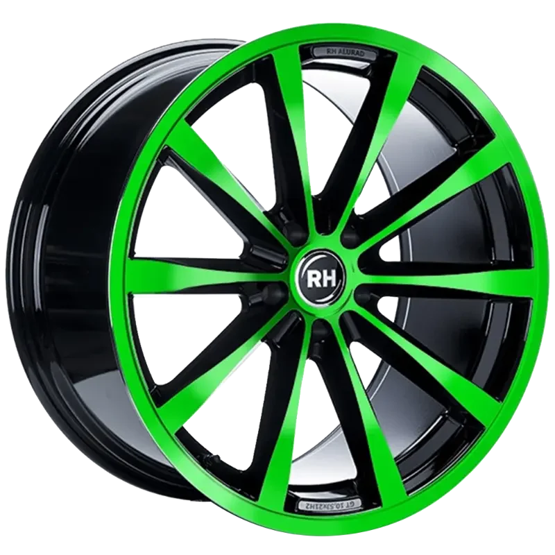 RH Alurad GT Rad Black Polished Green 10,50x21 5x120,00 ET40,00